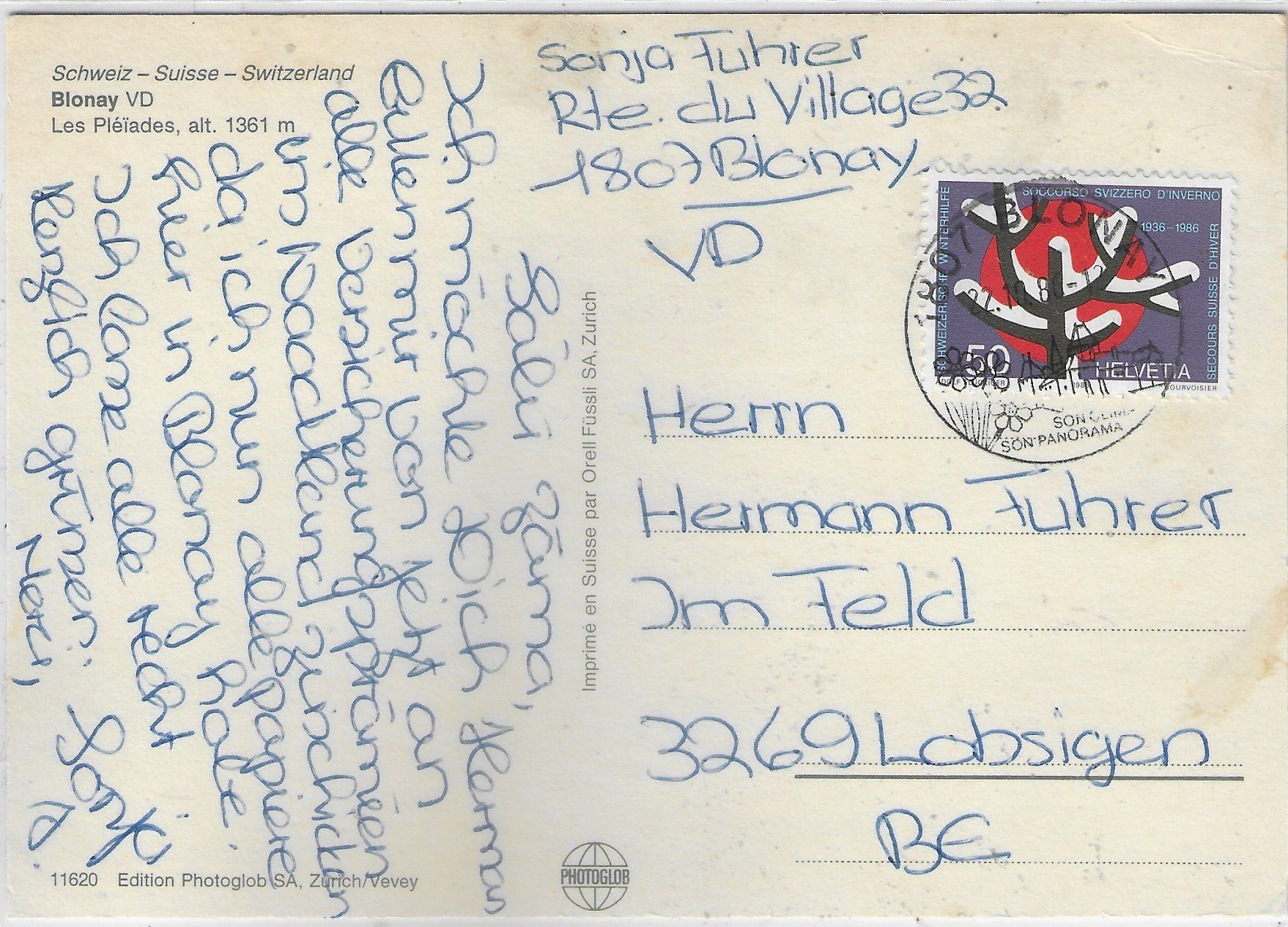 Cartes postales: Blonay - Les Pleiades – D'occasion à Ettingen par Kartenplanet 1