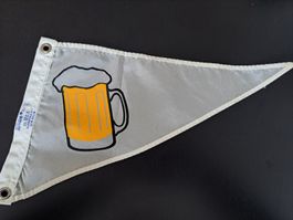 hier gibts Bier Fahne vintage US