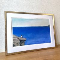 Fischer Felsen Klippe Acryl Moderne Kunst Meer Impressionism