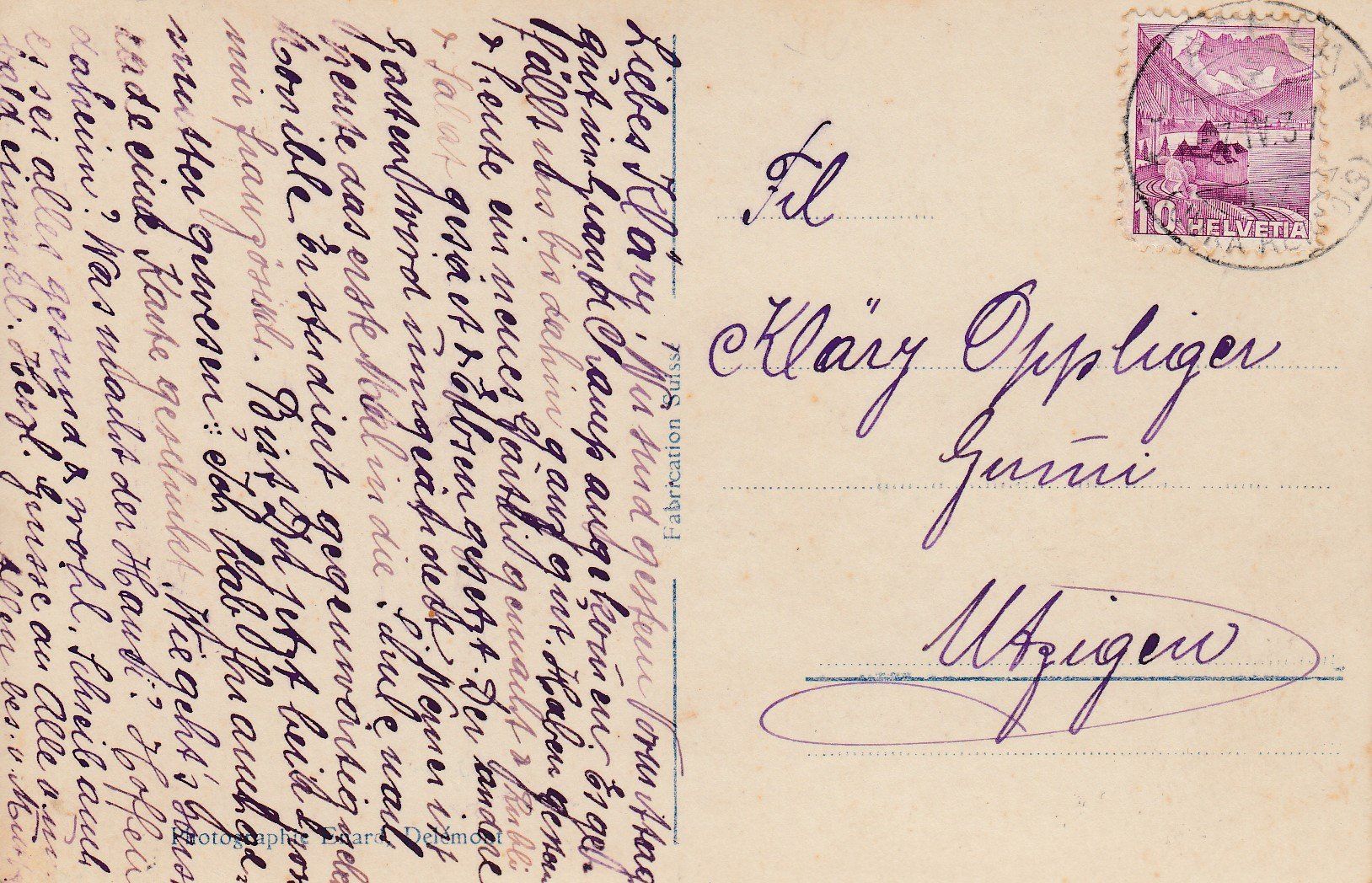 Cartoline postali: Sornetan   BE    -  Temple     um 1937 – Usato da Brig venduto da Valcards54 1