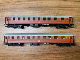 NMJ 2x Personenwagen der SJ in DC