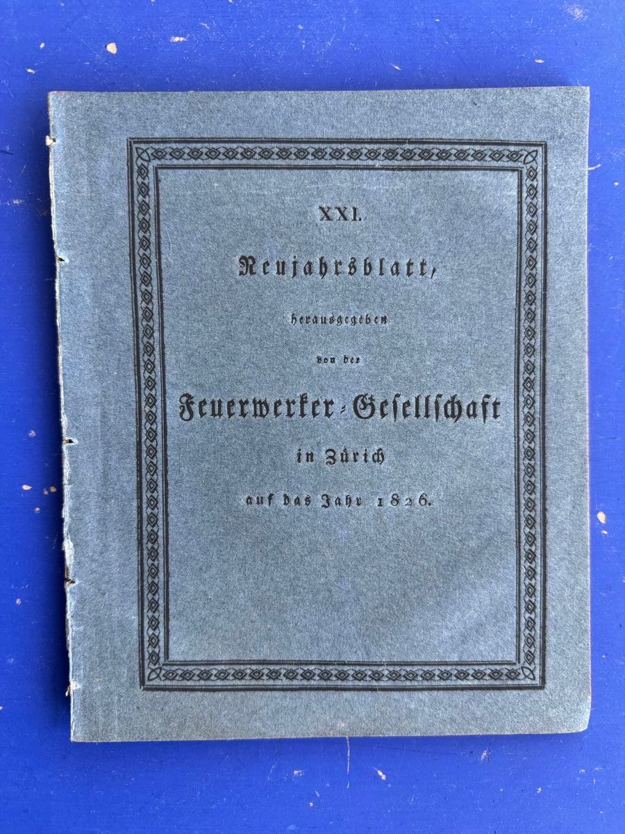 Libri: Neujahrsblatt Feuerwerker Gesellschaft 1826. Plan von Baden – Usato da Adliswil venduto da buch_und_kunst 1