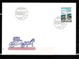 1987 - FDC/ 200 J.Tourismus in der CH- Burgruine Jörgenberg