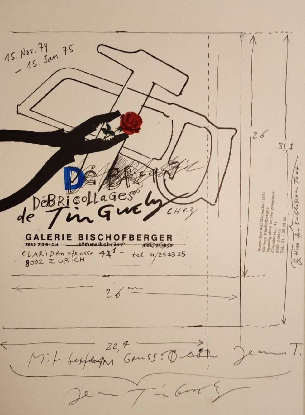 Poster & Bilder: JEAN TINGUELY - BISCHOFBERGER 1975 – Gebraucht aus Goldach von Gaip