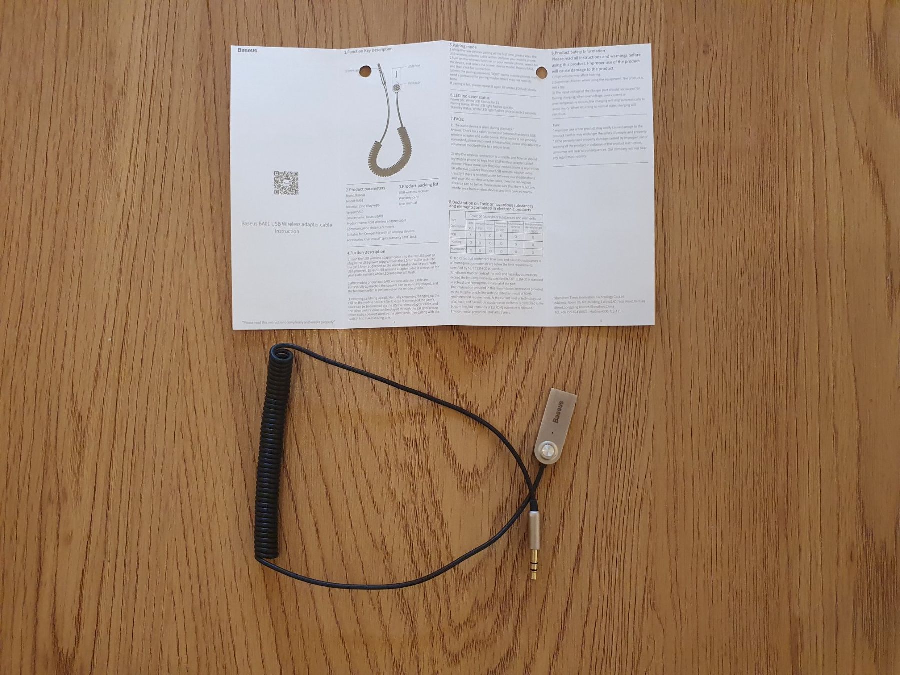 Baseus Unità & Adattatore: Baseus BA01 Bluetooth Audio Adapter – Usato da Bern venduto da NilsMosi