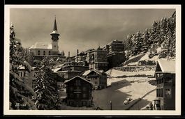 AK Arosa, Teilansicht im Winter