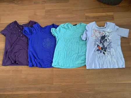 Oberteile T-Shirts set blau