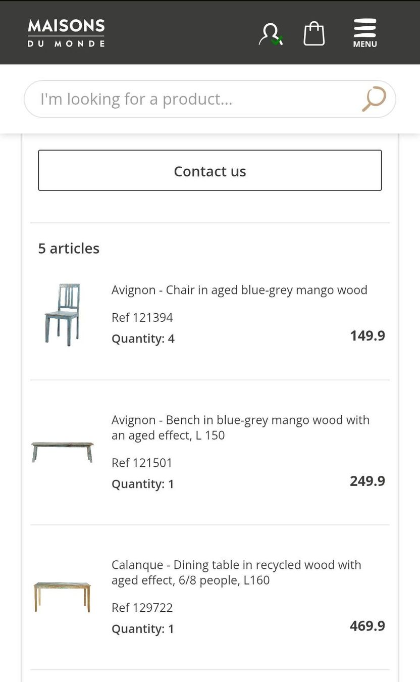 Maisons du monde Set di tavolo e panche: Esszimmerset Shabby Chic: Recyceltes Holz & Mango – Usato da Wallisellen venduto da Melsh 4