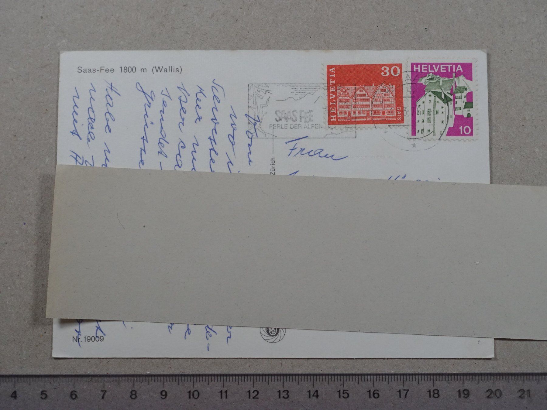 Cartes postales: Saas-Fee, 1976 – D'occasion à Lenzburg par fh1 1