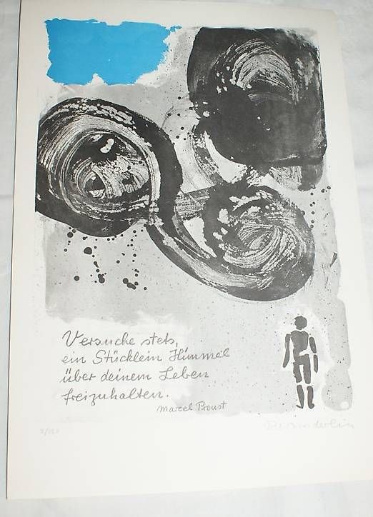 Grafica & Litografie: Lithographie von Rudolf Wunderlin (Marcel Proust) – Usato da Zürich venduto da 1.Simon