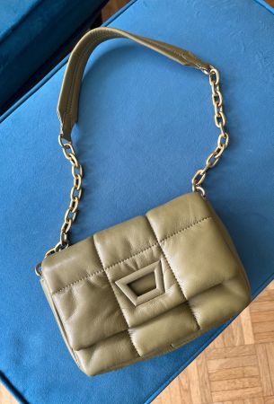 Zara Handtasche / Schultertasche / oliv grün