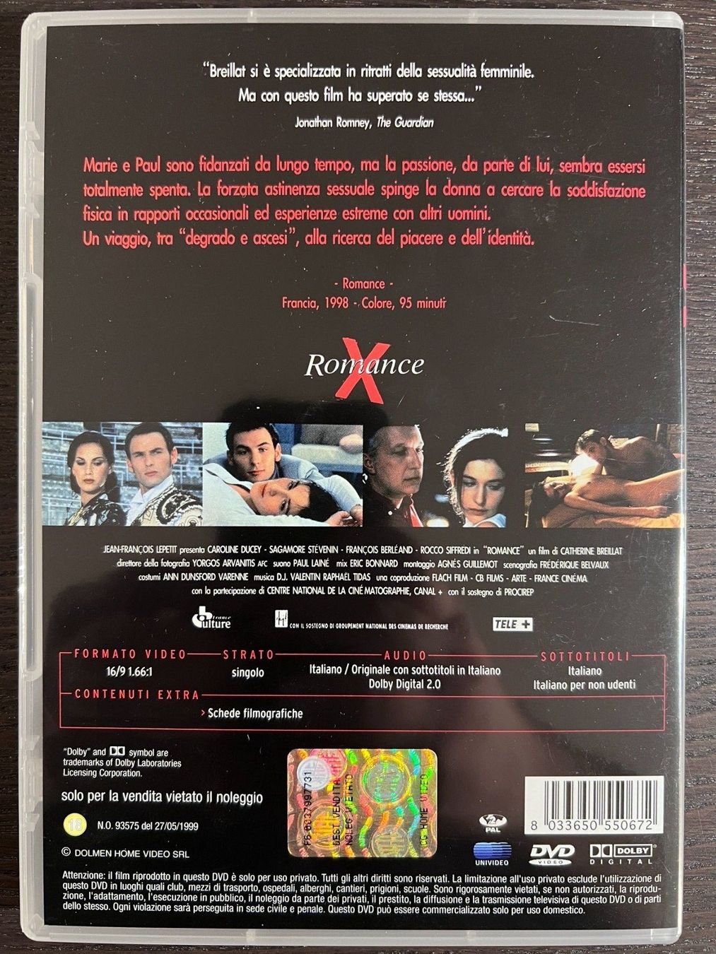 Alle DVDs: Romance X ( Italienisch ) – Gebraucht aus Zürich von FilmFreunde 1