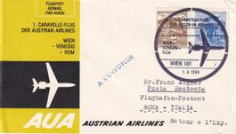 Erstflug AUA Caravelle Wien - Venedig - Rom 1964
