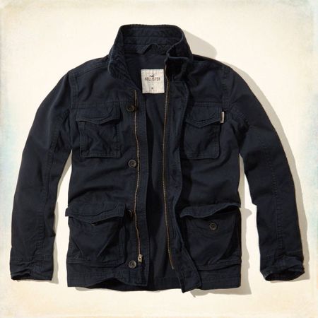 HOLLISTER Twill-Cargojacke marineblau XL