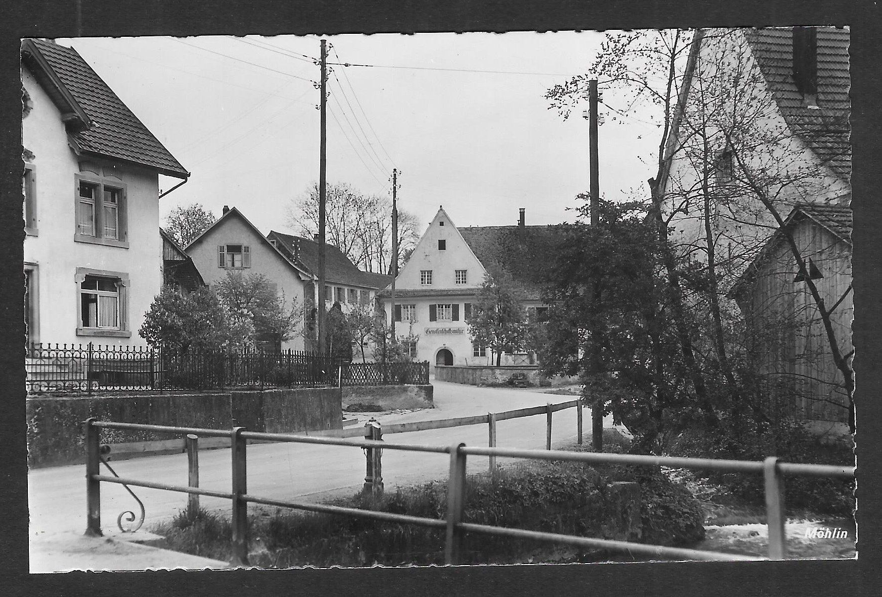 Cartoline postali: Möhlin Teilansicht mit Genossenschaftsmühle – Usato da Olten venduto da clotaldi