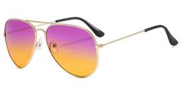 Aviator Sonnenbrille OCEAN mit Farbverlauf violet-gelb UV400