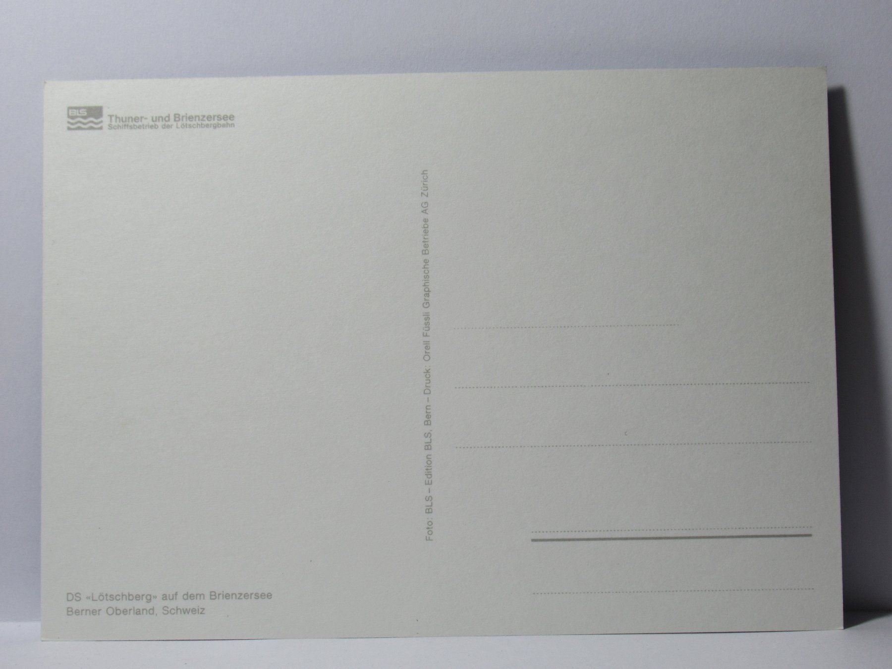 Cartoline postali: Schiff  *  Lötschberg    * – Nuovo (secondo la descrizione) da Grenchen venduto da Bluemchen1900 1