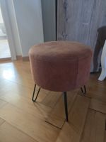 Hocker rund braun mit Metallbeinen guter Zustand