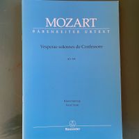 Mozart Vesperae solennes de Confessore KV 339, Klavierauszug