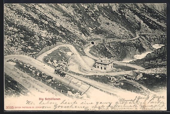 Cartes postales: Schöllenen, einzelnes Haus an Serpentin – D'occasion à Berlin par bartko-reher