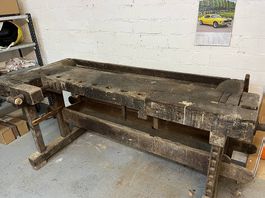 Hobelbank Werkbank Massivholz antik