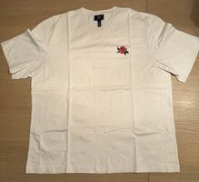 T-shirt homme H&M taille XL blanc cassé avec motif rose