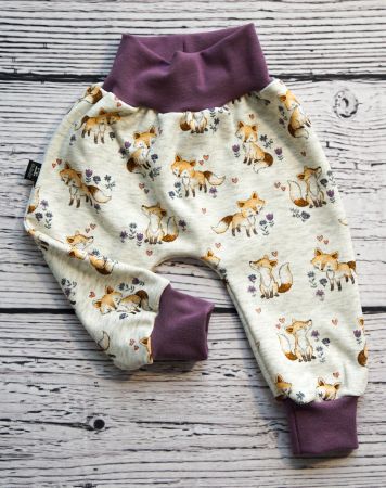 Fleece Pumphose mit Füchsen 68/74 - NEU