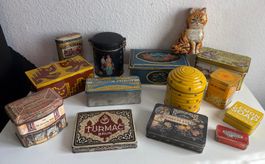 Schöne Sammlung Blechbüchsen Blechdosen 14 Stück