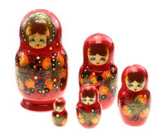 5 -teilige russische Matrjoschka - Babuschka (00134)