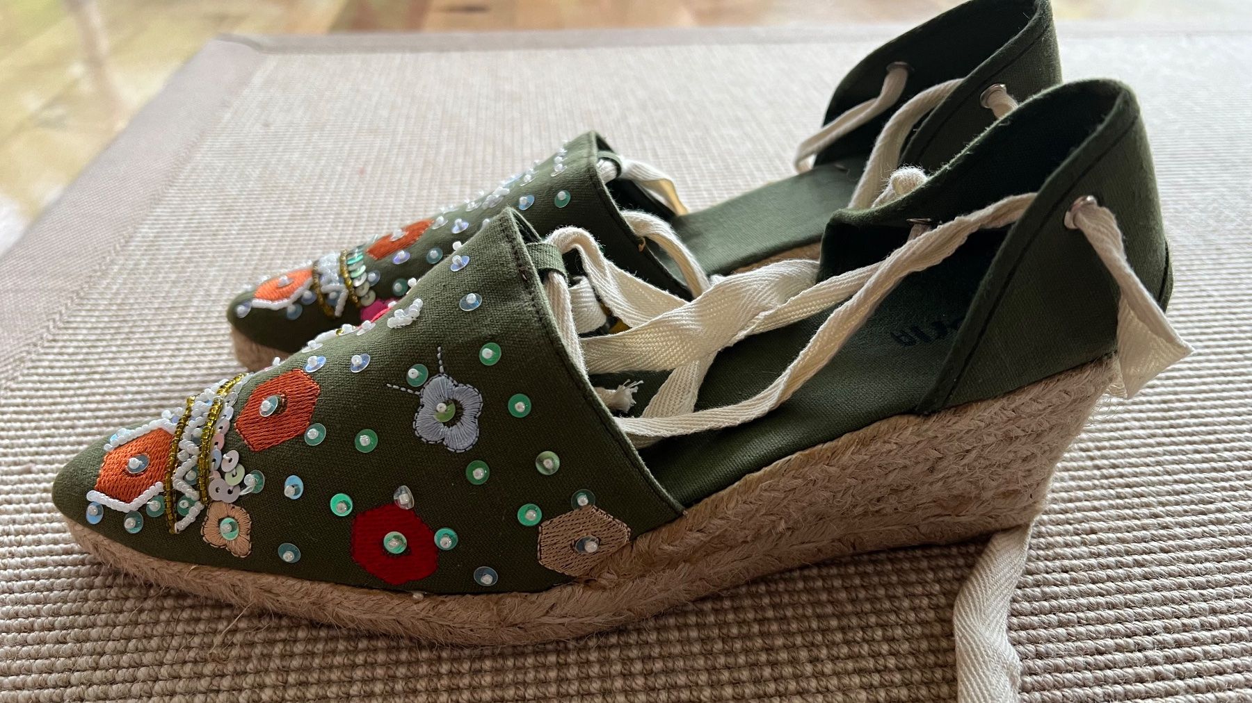 Scarpe da donna: Originelle Espadrillen (Sandalen) mit Absatz Gr. 39 – Usato da Endingen venduto da chocosweet 3
