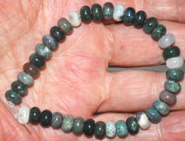Stein Perlen Strang B-1208 – Indische Achat Rondellen 5x8mm