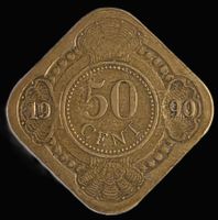 NIEDERLÄNDISCHE ANTILLEN 50 CENT 1990 *RAR*