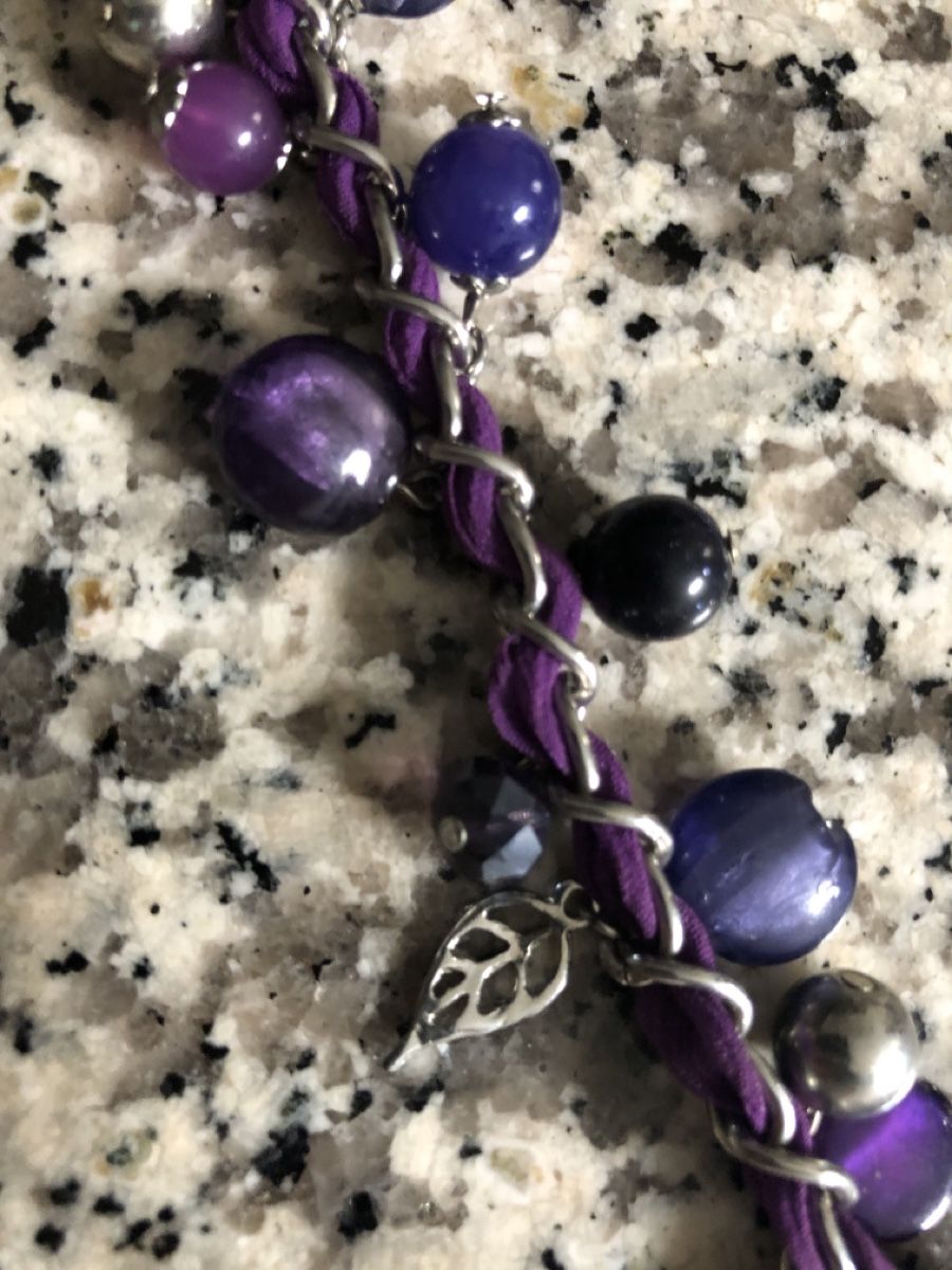Bracciali & Braccialetti: Bracelet purple beads with chain links – Usato da Baltschieder venduto da Miumiu21 2