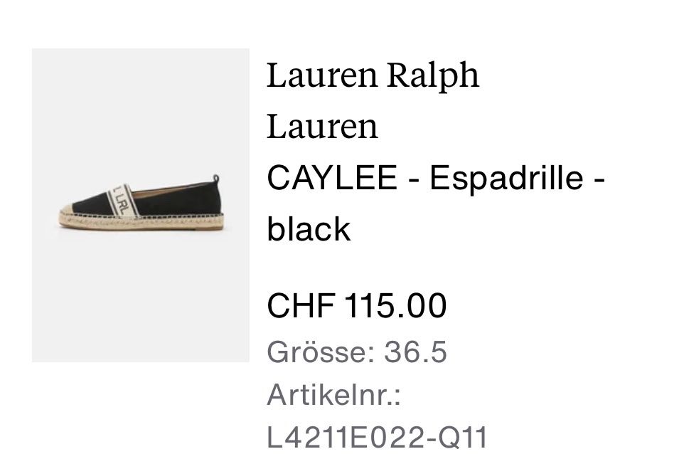 Ralph Lauren Damenschuhe: Ralph Lauren Espadrilles Caylee, Gr. 36.5 – Gebraucht aus Neftenbach von litta_00 3