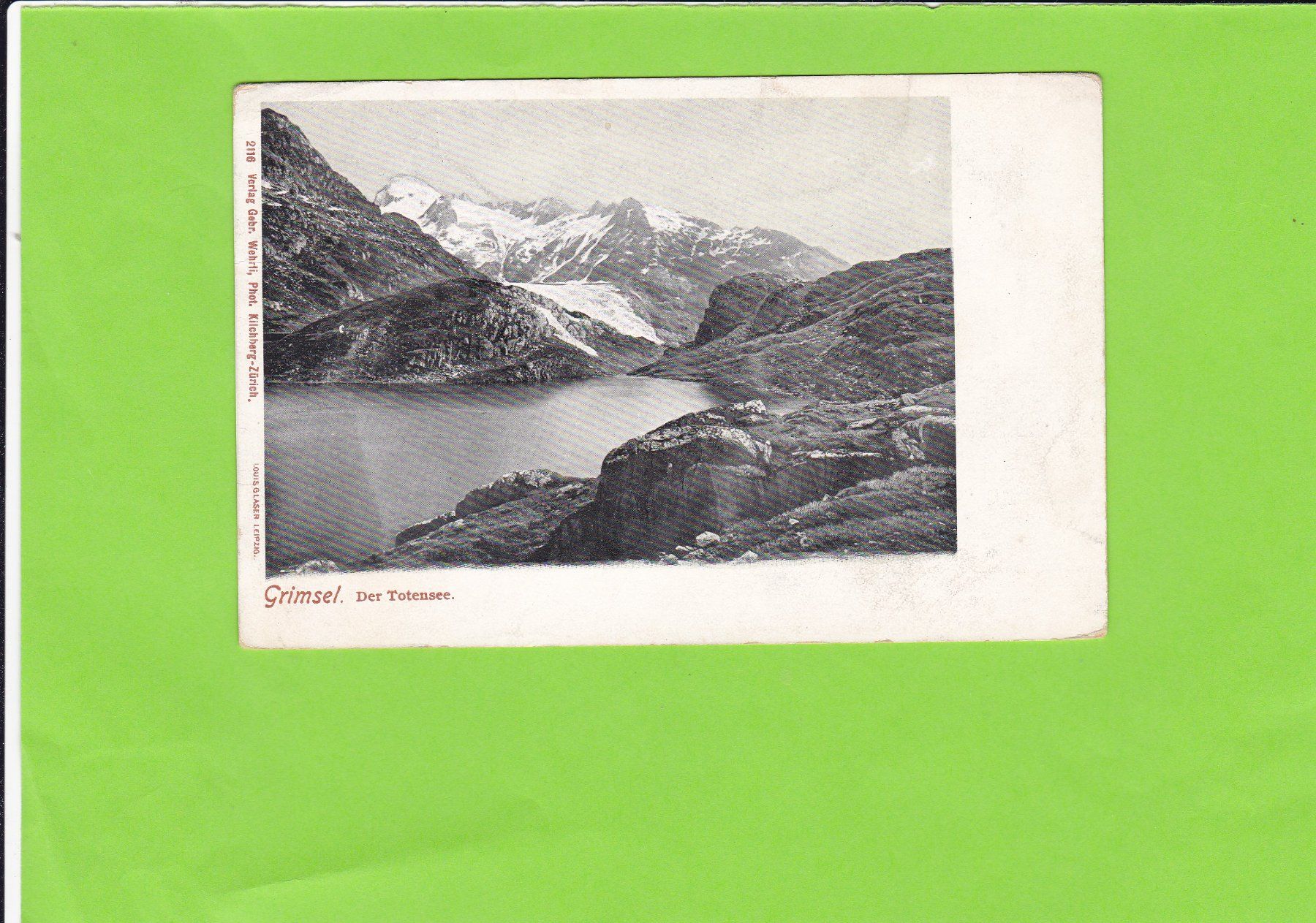 Cartoline postali: Grimsel. Der Totensee – Usato da St. Peterzell venduto da neckertal