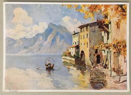 Künstlerkarte, Lago di Lugano, Gandria