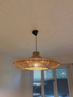Lampe plafonnier en rotin