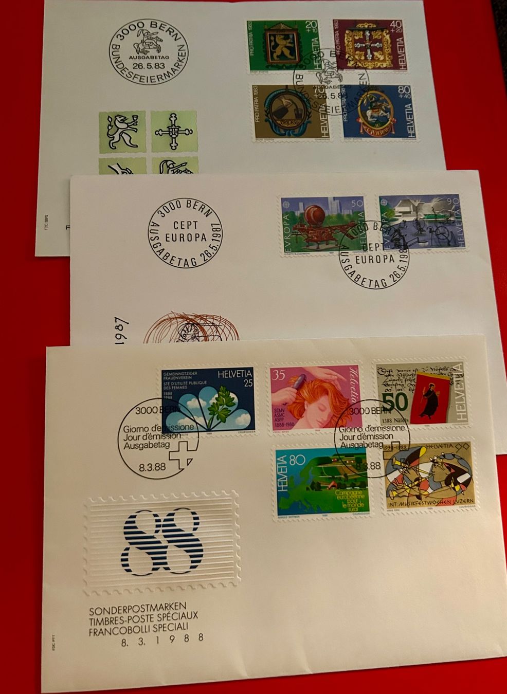 Tutti i francobolli: 3 FDC suisses – Usato da Petit-Lancy venduto da Pierre_le_voyageur