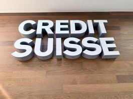 Original CREDIT SUISSE Leuchtbuchstaben 30 cm