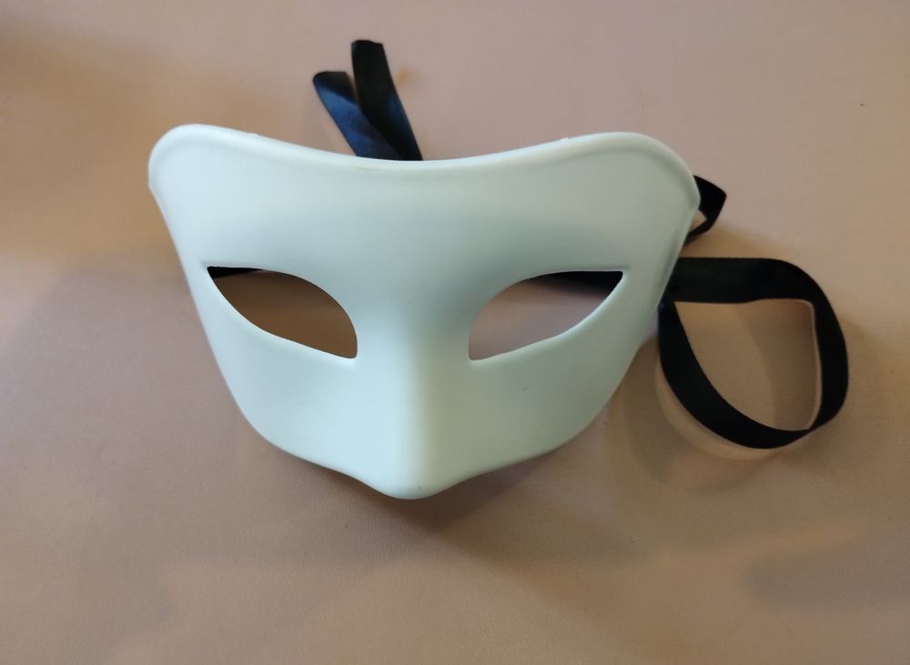 2 Masques Blancs Vierges Halloween à Peindre | PVC Léger, Sangles Réglables | Pour Fête, Mascarade DIY