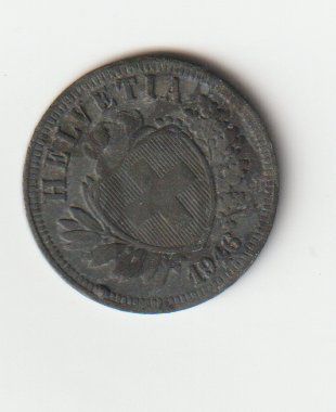 Tutti le monete: 2 Rappen  1946 – Usato da Minusio venduto da Mer66