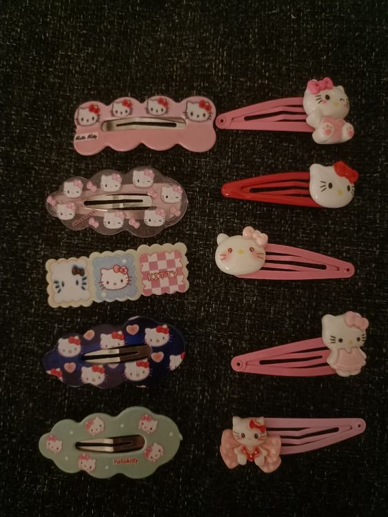 Lot De 4 Pinces à Cheveux Vintage Anciennes + Divers Accessoires - Style Rétro, Bon état, Taille Unique