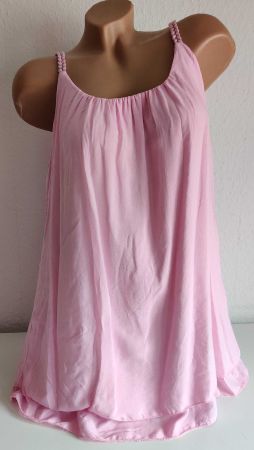 Shirt Tunika 2 lagig neu EG 36-40 AA 58-63 cm Viskose Rosa