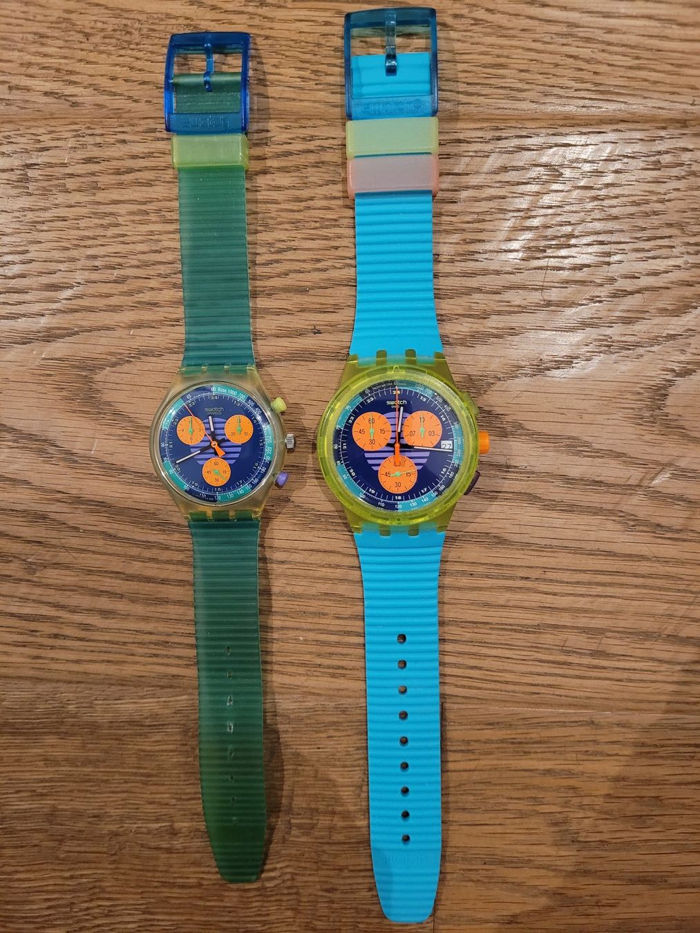 Swatch Uhren: Montre Swatch Chrono NEON WAVE – Neu und originalverpackt aus Epalinges von ormiga 1