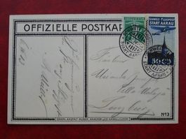 1913, Vorläufer: I AARAU auf Karte, Kat: 1'000.-+ günstig !