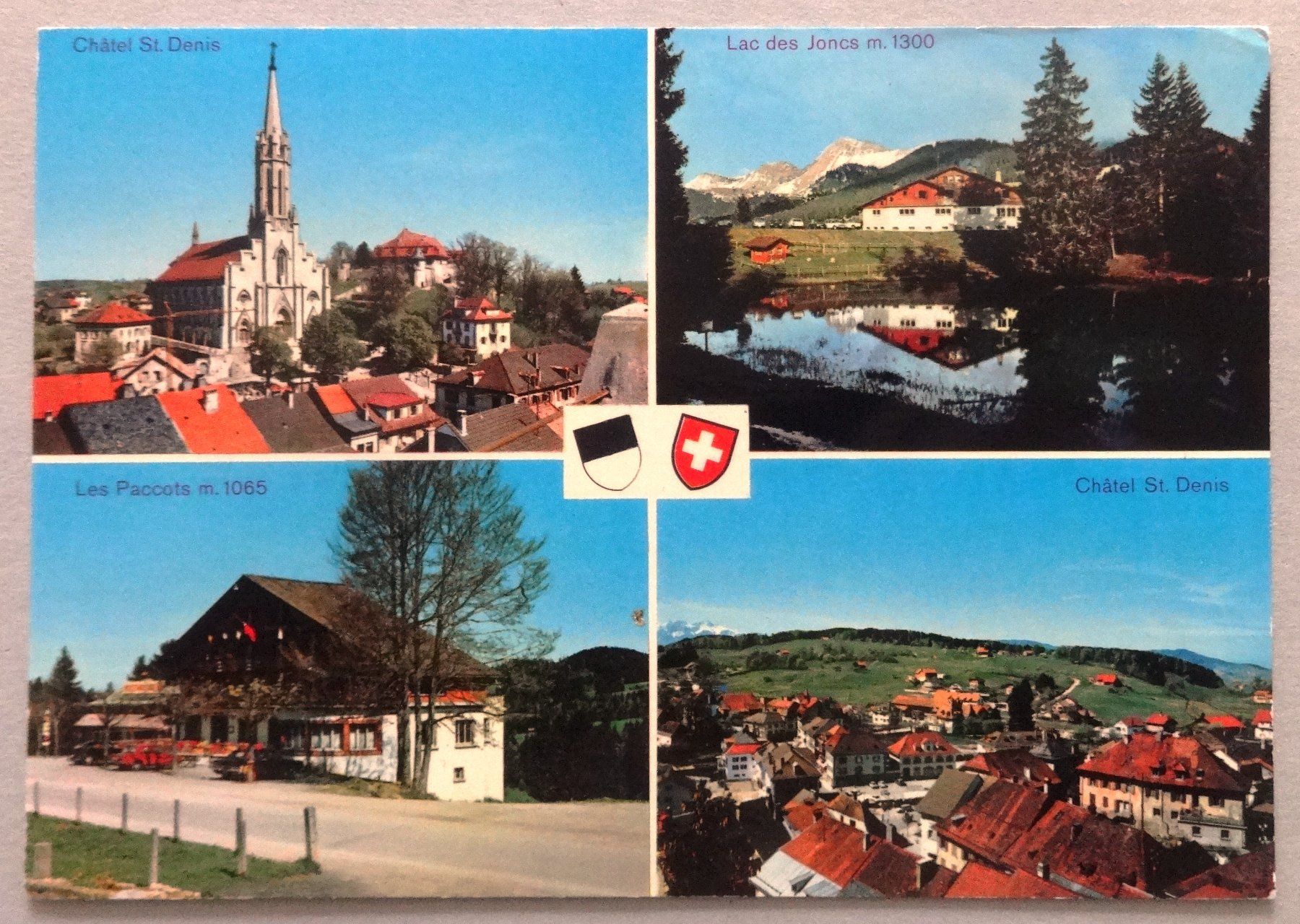 Cartoline postali: Châtel St.Denis - Les Paccots - Lac des Joncs – Usato da Fétigny venduto da Billy2miny