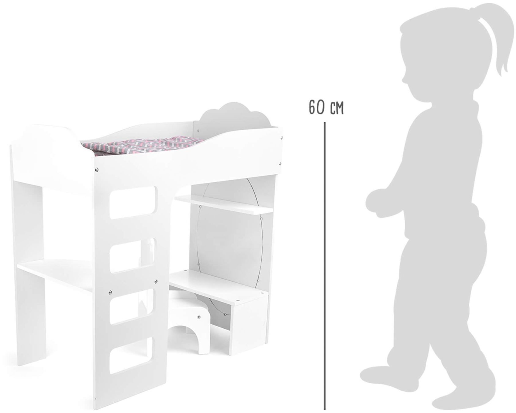 Case e mobili per bambole: Puppenhochbett mit Schreibtisch – Nuovo e nell'imballaggio originale da Wettingen venduto da Swala 6