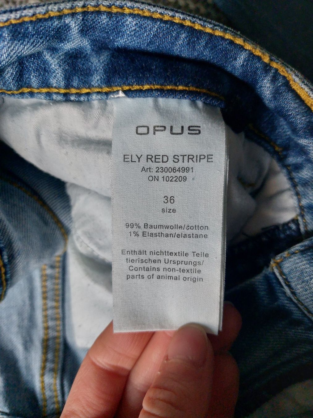 Opus Jeans: Opus Jeans Ely Red Stripe Grösse 36 Baumwolle – Usato da Titterten venduto da fra_v27g 4