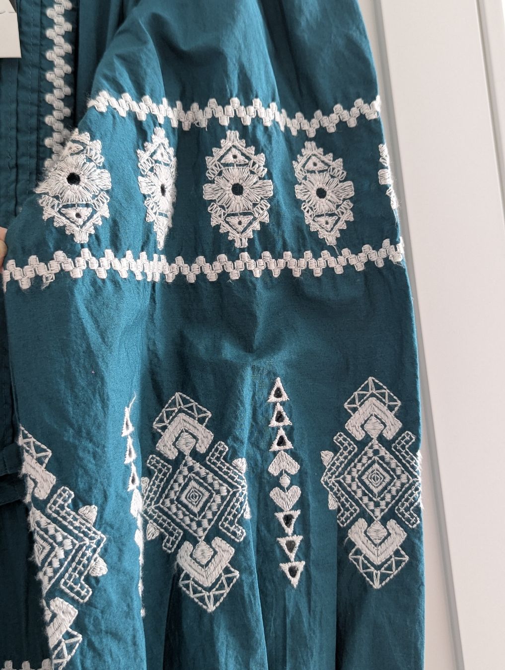 Zara Vestiti: Besticktes Kleid Petrol Farben.Gr. S. – Nuovo e nell'imballaggio originale da Winterthur venduto da losa_p966 1