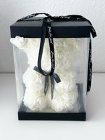 Rosenbär Weiss mit Geschenkbox Neu-Geschenkidee